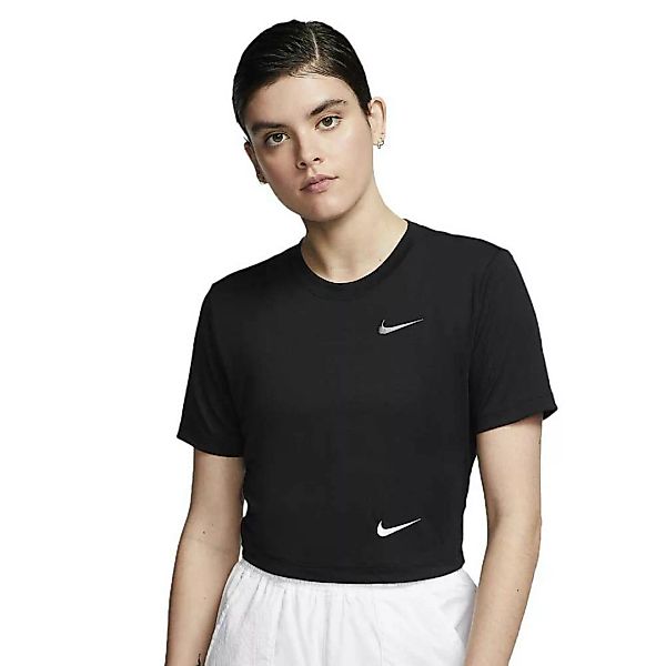 Nike Sportswear Slim Crop Kurzarm T-shirt L Black / Metalic Cool Grey günstig online kaufen