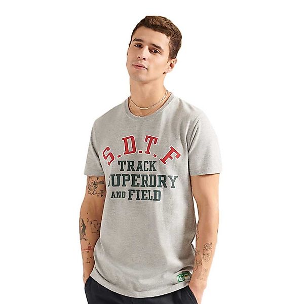 Superdry Track&field Graphic 220 Kurzarm T-shirt XL Grey Marl günstig online kaufen