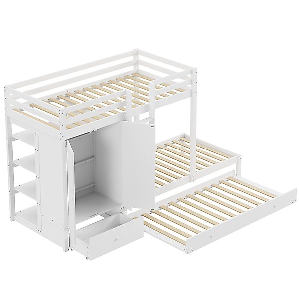 Odikalo Etagenbett Kinderbett 90*200 mit Ausziehbett, günstig online kaufen