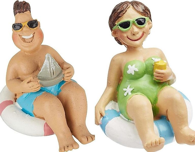 HobbyFun Dekofigur Bade Urlauber / Liegestuhl günstig online kaufen