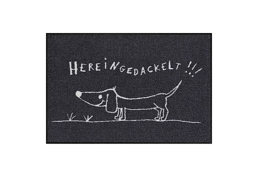 Salonloewe Fußmatte Fußmatte 50x75 Hereingedackelt grau, Eingangsmatte norm günstig online kaufen