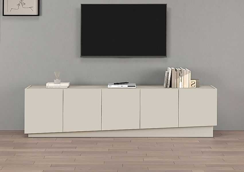 OTTO home Lowboard VELA, Höhe 60 cm, Breite 225 cm,Design mit schrägen Türe günstig online kaufen