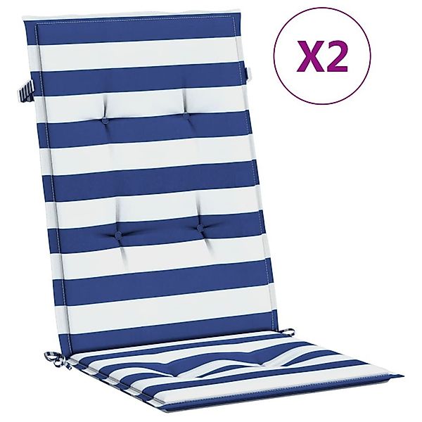vidaXL Hochlehnerauflage, Gartenstuhl Auflagen 2 Stk. günstig online kaufen