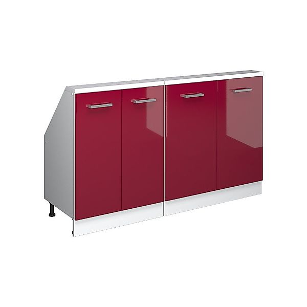 Vicco Unterschrank R-Line, Rot Hochglanz/Weiß, 140 günstig online kaufen