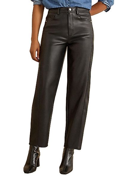 Love & Roses Lederimitathose Love & Roses Kunstlederhose mit Barrel-Bein (1 günstig online kaufen