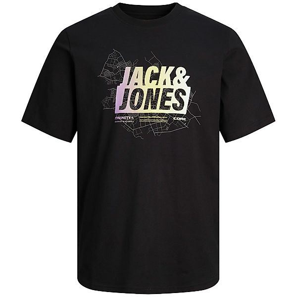 Jack&Jones T-Shirt mit Logo-Print Farbe schwarz Größe: 3XL günstig online kaufen