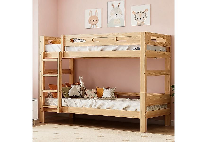 MODFU Etagenbett aufteilbar in 2 (Kinderbett Holzbett, stabiler Kiefernholz günstig online kaufen