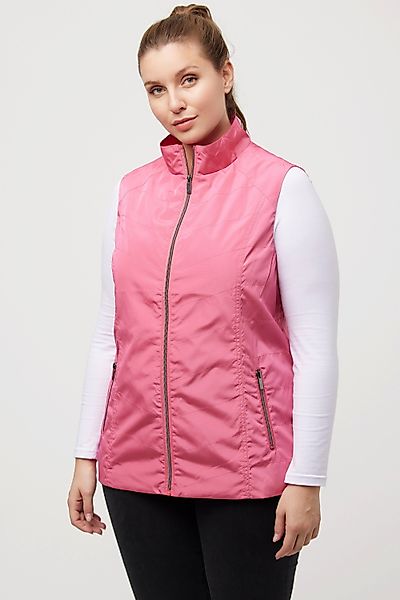 Ulla Popken Steppweste Weste Ziernähte Stehkragen günstig online kaufen