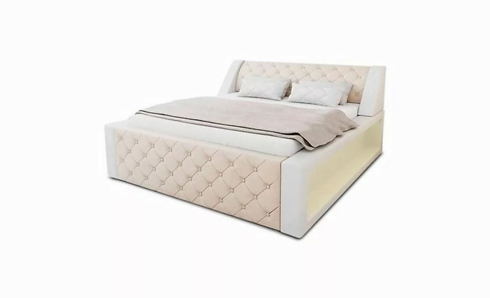 Sofa Dreams Boxspringbett Arezzo Bett Kunstleder Premium Komplettbett mit L günstig online kaufen