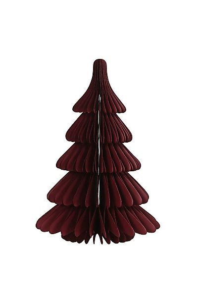 finehomegarden Dekofigur Weihnachtsschmuck Tanne Papier bordeaux H30cm + H4 günstig online kaufen