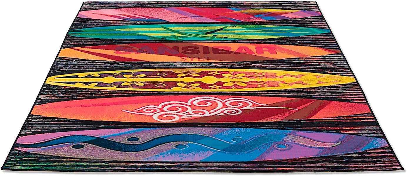 Sansibar Teppich "Rantum Beach SA-022" rechteckig 5 Höhe Flachgewebe, moder günstig online kaufen