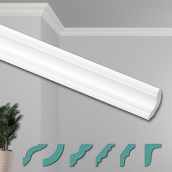 Hexim Deckenleiste ZG8, 20 Meter / günstig online kaufen