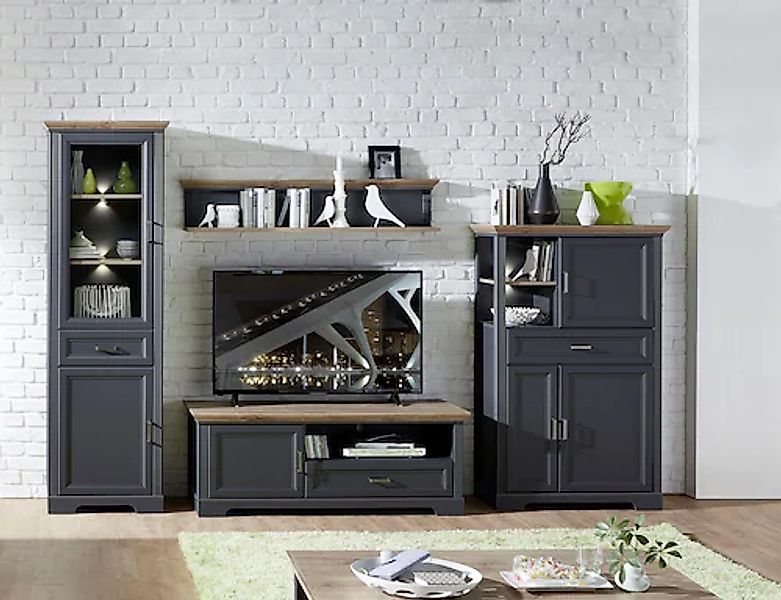 Innostyle Wohnwand "Jasmin" Set, 4 Stk. tlg. inkl. LED-Beleuchtung, mit Sof günstig online kaufen