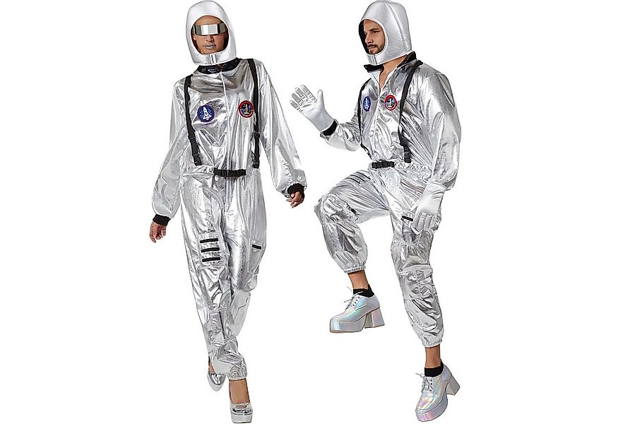 dressforfun Kostüm Unisexkostüm, Silberner Overall mit Helm, Handschuhen un günstig online kaufen