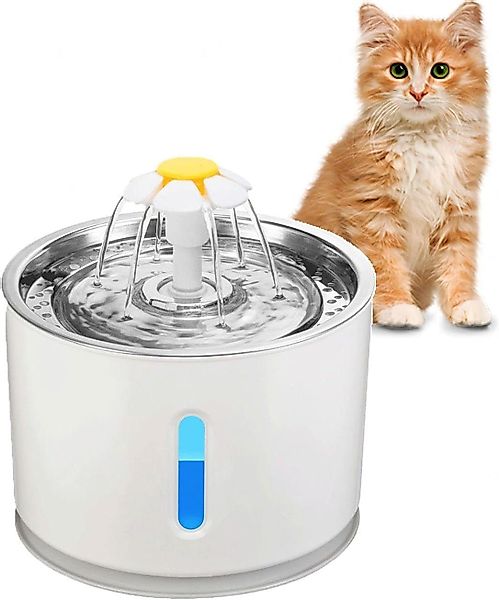 ZEUOPQ Trinkbrunnen 2.4L Katzen Wasserbrunnen Edelstahl günstig online kaufen