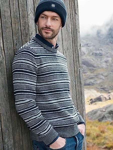 LERROS Strickpullover Herren Crewneck-Stricker, gestreift günstig online kaufen