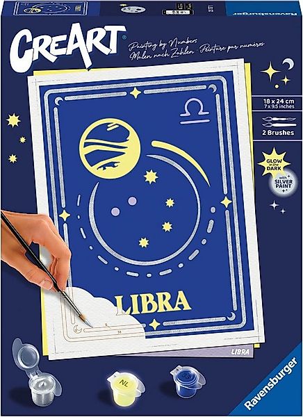 Ravensburger Malen nach Zahlen Sternzeichen (Zodiac Sign) Waage, Made in Eu günstig online kaufen
