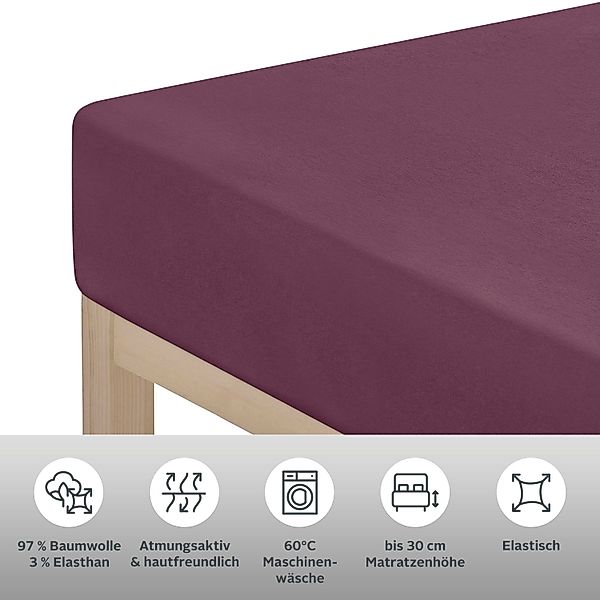 Leonique Spannbettlaken »Malia in Gr. 90x200, 140x200 oder 180x200 cm«, aus günstig online kaufen
