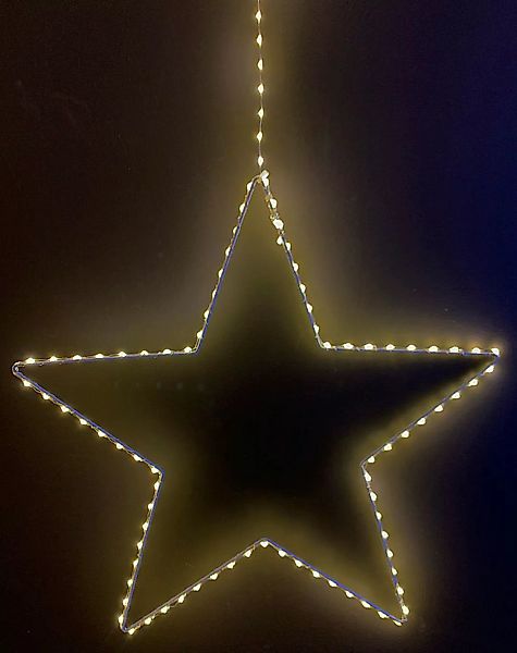 LED Stern an Lichterkette 130 LED Warmweiß Weihnachtsdeko Innen & Außen günstig online kaufen