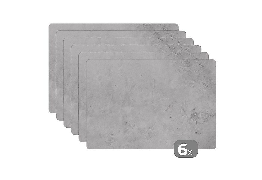 MuchoWow Platzset Marmor - Textur - Grau - Marmoroptik/print, (6-St), Platz günstig online kaufen