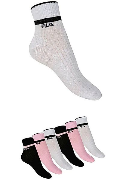 Fila Kurzsocken "WOMAN QUARTER SOCKS", (6 Paar), mit gerippter Knöchelparti günstig online kaufen