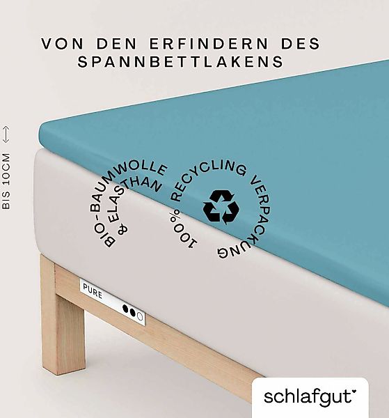 Schlafgut Spannbettlaken "PURE TOPPER Bio-Baumwolle mit Elasthan 170 g/m² f günstig online kaufen