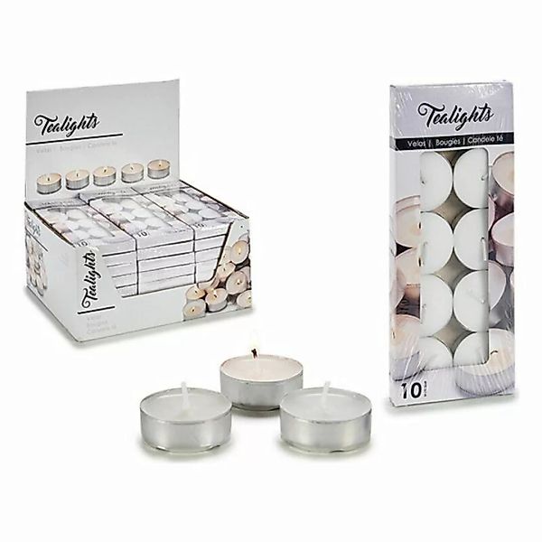 Kerzen-set Acorde Weiß Wachs (10 Stücke) günstig online kaufen