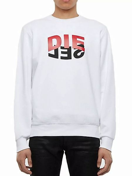 Diesel Sweatshirt Regular Fit Logo Print Pullover - S-GIRK-N80 Weiß günstig online kaufen