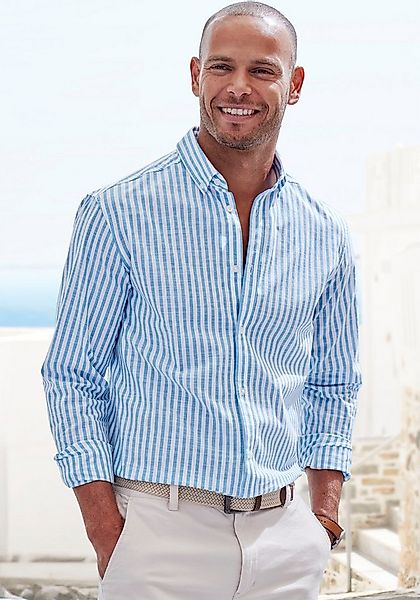 John Devin Langarmhemd Regular Fit Streifenhemd mit Button-down-Kragen, aus günstig online kaufen