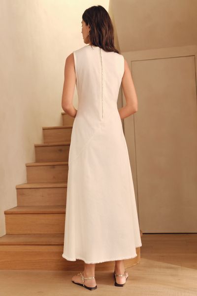 Next Jeanskleid Ärmelloses Denim-Maxikleid (1-tlg) günstig online kaufen