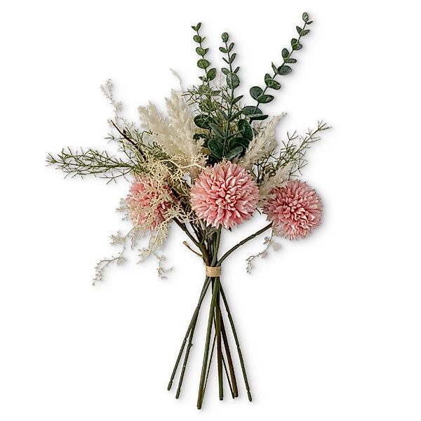 Kunstblume Kunstblumen-Strauß rosa mit Dahlien Eukalyptus günstig online kaufen