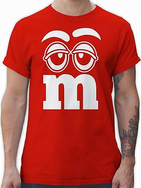 Shirtracer T-Shirt Faschingskostüm Gruppen M&M Aufdruck Gesicht I M und M I günstig online kaufen