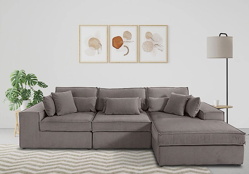 OTTO home Ecksofa "Florid L-Form" 3 Teile, bestehend aus Modulen, viele Bez günstig online kaufen
