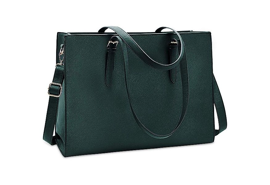 LuxusKollektion Shopper Große Damen Handtasche Schwarz Leder Laptop Umhänge günstig online kaufen