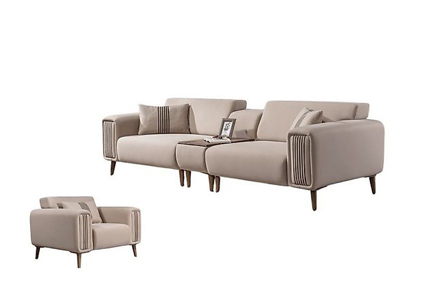 Villa Möbel Polstergarnitur Santero, (Set, 2-tlg), mit Relax-/Bettfunktion günstig online kaufen