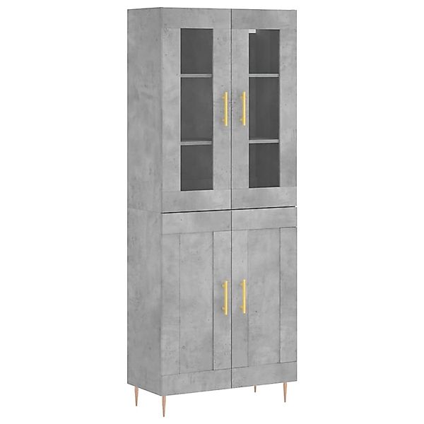 vidaXL Highboard Betongrau 69,5x34x180 cm Holzwerkstoff 3198333 günstig online kaufen