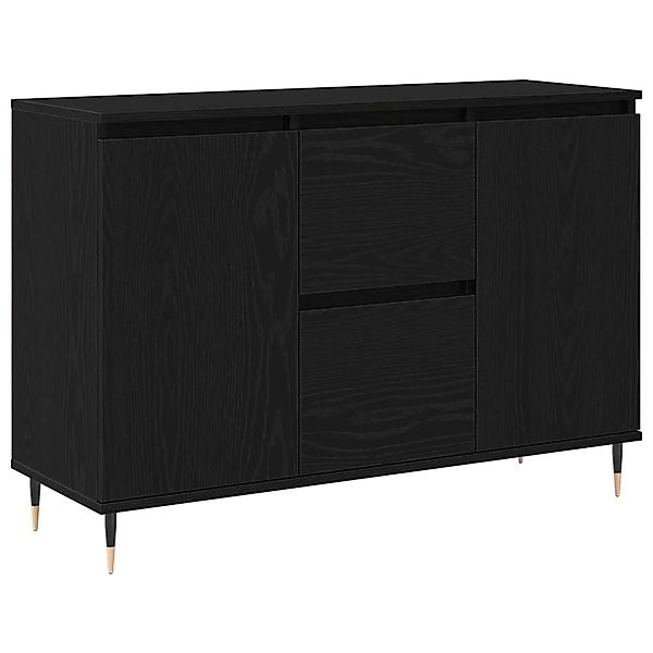 vidaXL Sideboard Schwarze Eiche 101,5 x 35 x 70 cm Holzwerkstoff 862147 günstig online kaufen