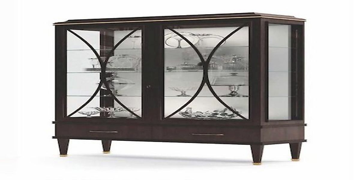 JVmoebel Vitrine Vitrine Schränke Vitrinen Luxus Schrank Wohnzimmer Holz Br günstig online kaufen