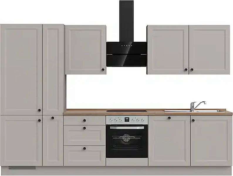 nobilia® Küchenzeile »"Cascada II"« vormontiert, Breite 330 cm, Ausrichtung günstig online kaufen