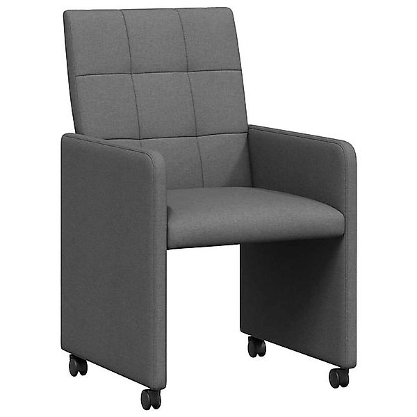 vidaXL Esszimmerstühle mit Rollen 2 Stk Dunkelgrau 58 x 65 x 94 cm 42017830 günstig online kaufen