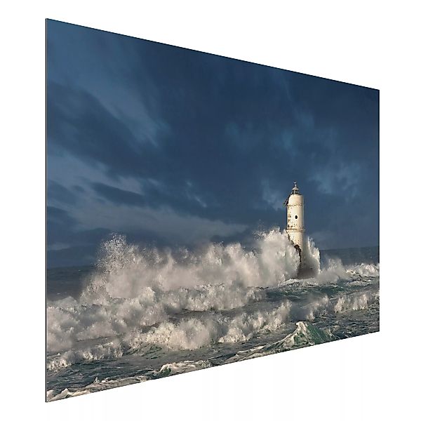 Alu-Dibond Bild Natur & Landschaft - Querformat 3:2 Leuchtturm auf Sardinie günstig online kaufen