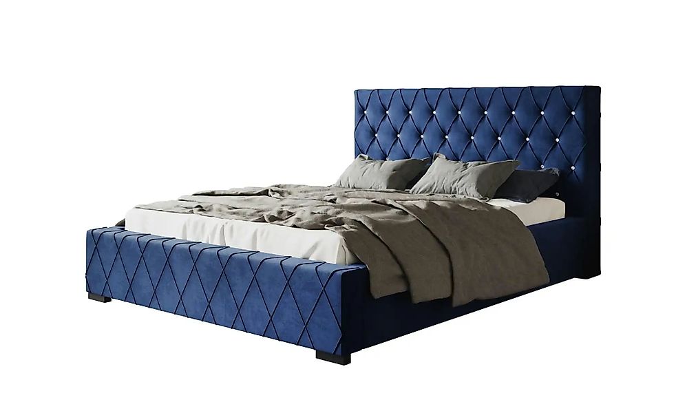 Polsterbett mit Stauraum Bury ¦ blau ¦ Maße (cm): H: 104 Betten > Polsterbe günstig online kaufen