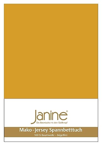 Janine Janine Spannbetttuch Mako-Feinjersey 5007 honiggold (73) Größe:  100 günstig online kaufen