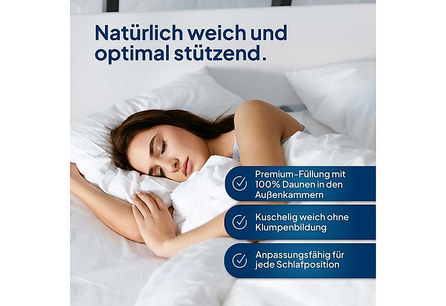 DormiGood Daunenkissen 2er Set Premium 3-Kammern Daunenkissen, Extra weiche günstig online kaufen