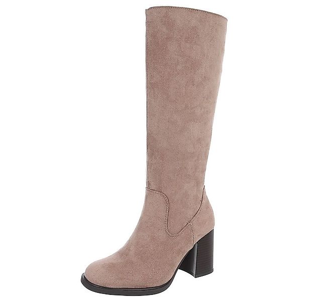 Ital-Design Kniehohe Damenstiefel mit bequemem Absatz für Alltag und Freize günstig online kaufen