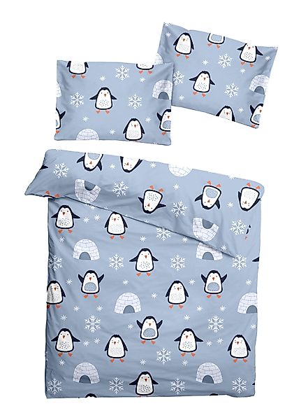soma Babybettwäsche Baby Flanell Set Pinguin günstig online kaufen
