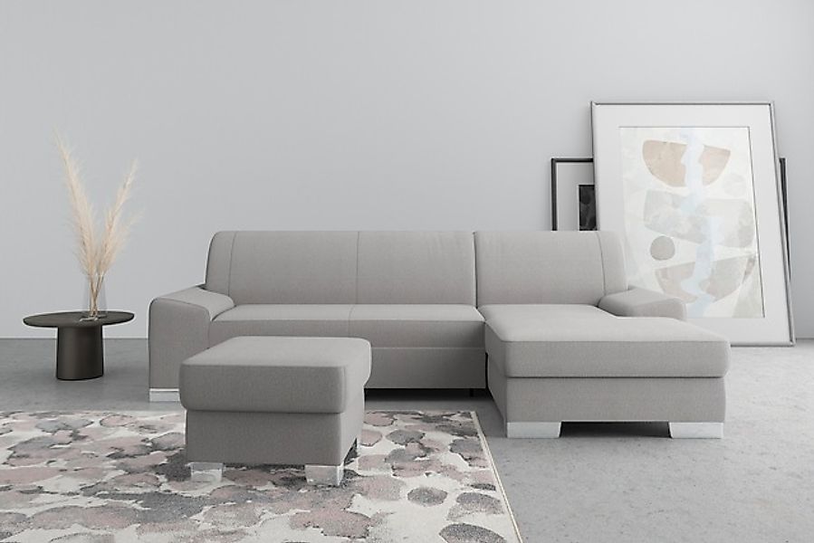 DOMO collection Ecksofa »Anzio L-Form, whlw. Bettfunktion, Federkern, hochw günstig online kaufen