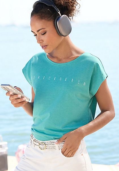 Venice Beach Kurzarmshirt mit Frontdruck, T-Shirt aus Baumwollmischung, Bas günstig online kaufen