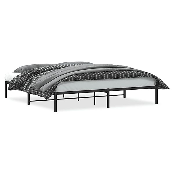 vidaXL Bettgestell, Bettrahmen Metall Schwarz 193x203 cm günstig online kaufen