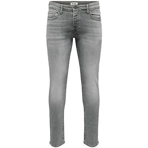 Only & Sons   Straight Leg Jeans Jeans Loom Slim Grey lange Hose günstig online kaufen